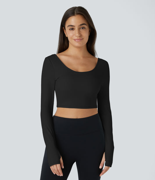 Seren Long-Sleeve Top — Black