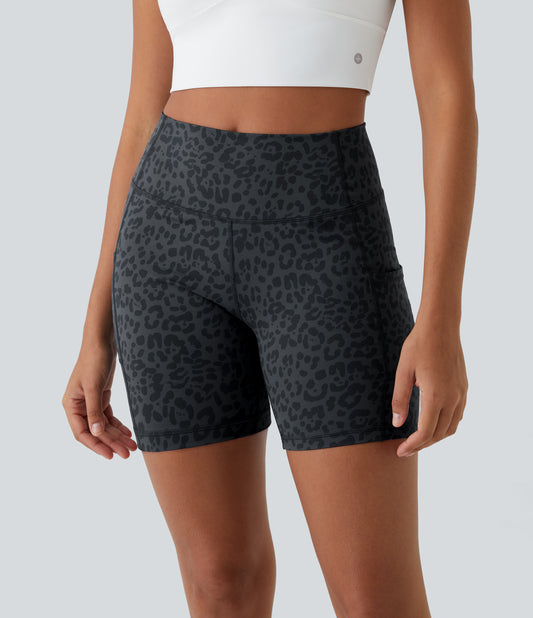 Dahlia Biker Short — Grey Blue
