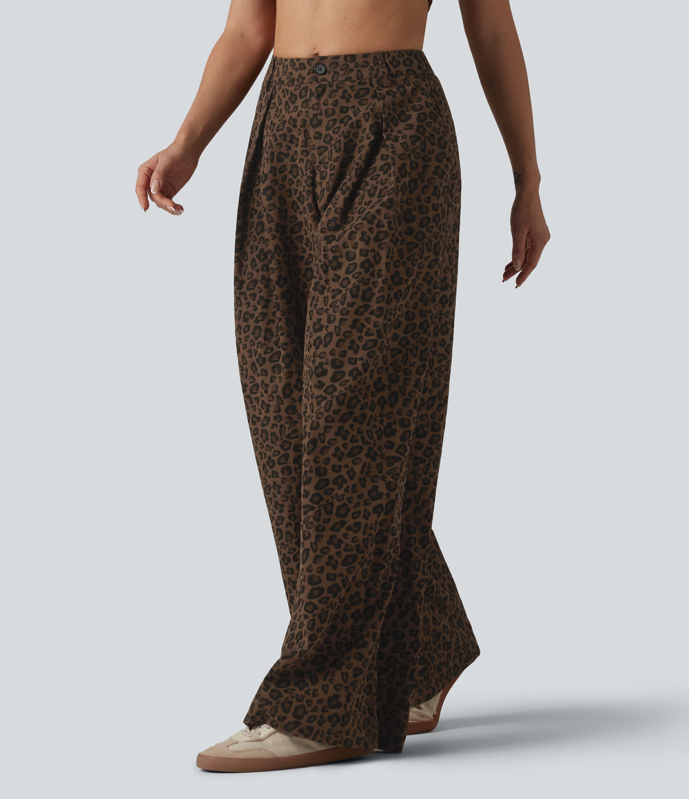 Freya Pants — Caramel Leopard