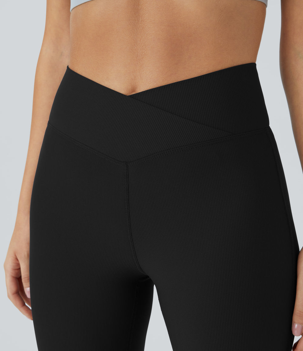 Fleur Flare Legging — Black