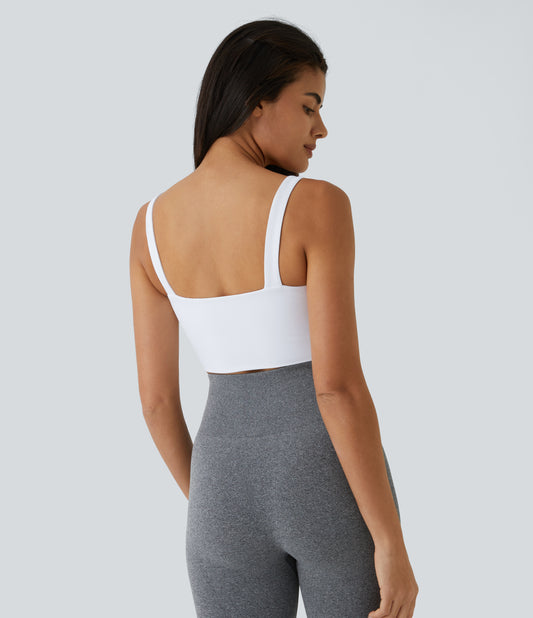 Fleur Sports Bra — White