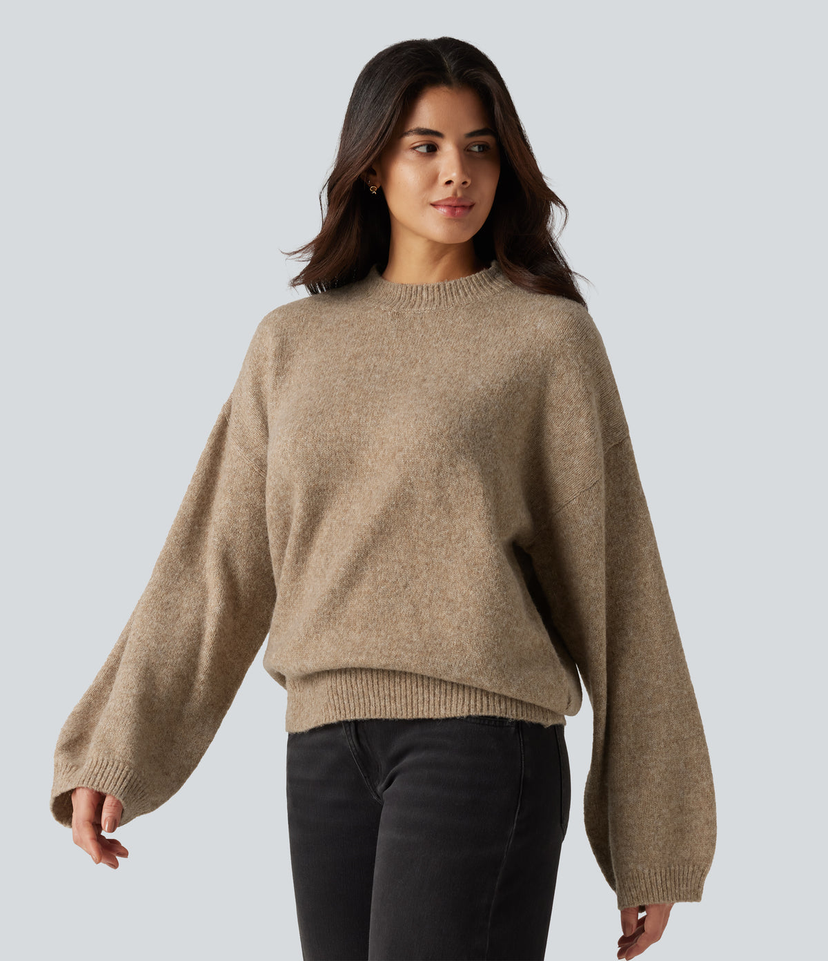Sabine Sweater — Khaki Brown
