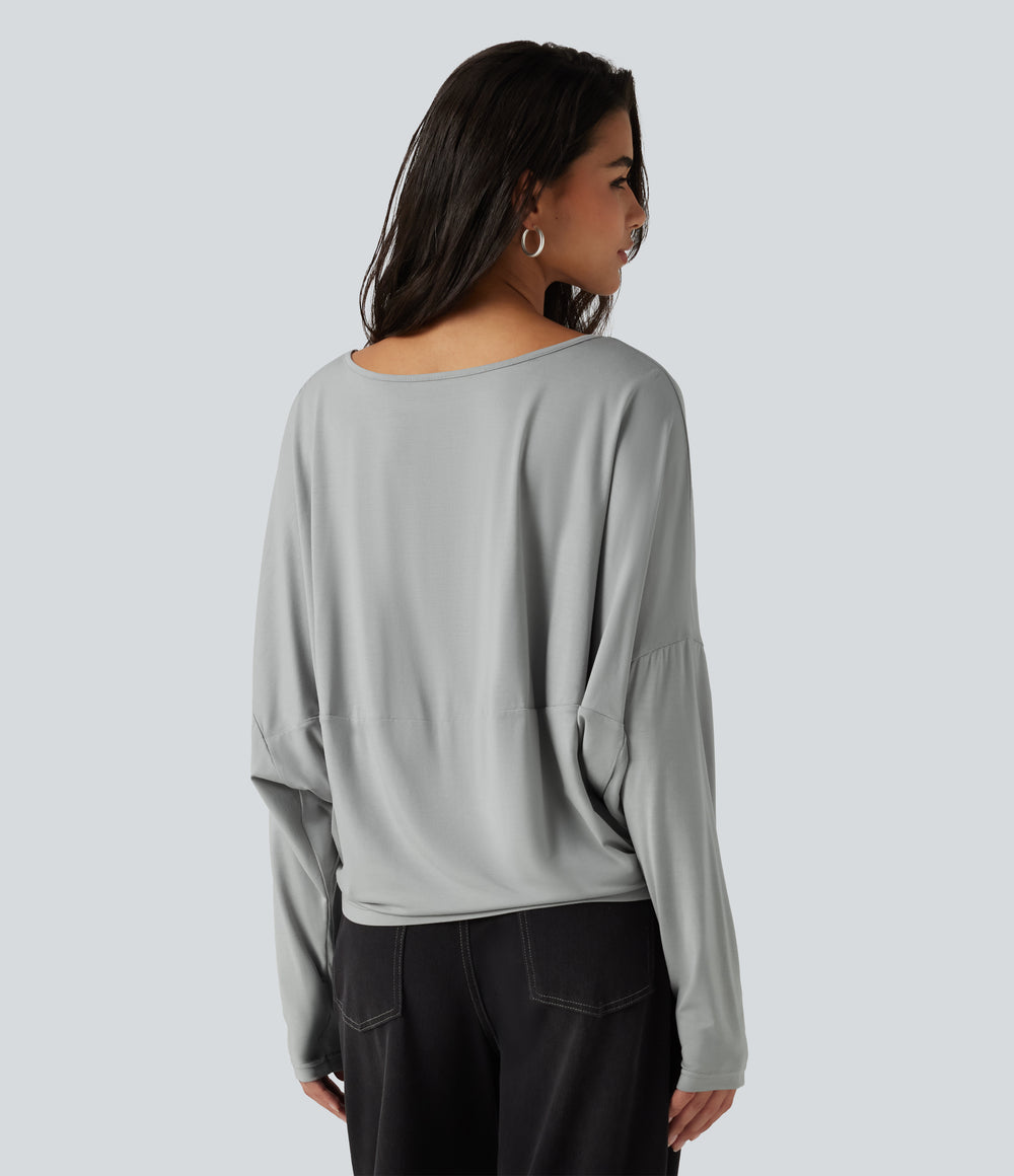 Roselle Long-Sleeve Top — Pigeon