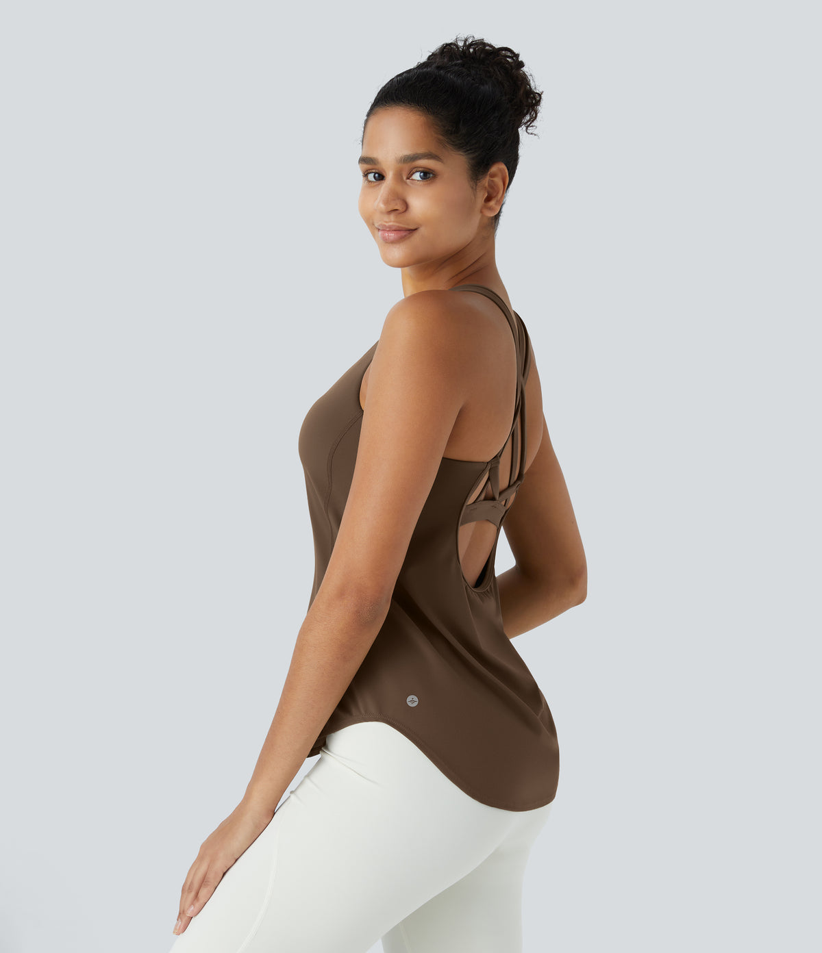 Maia Tank — Thick Earthy Brown