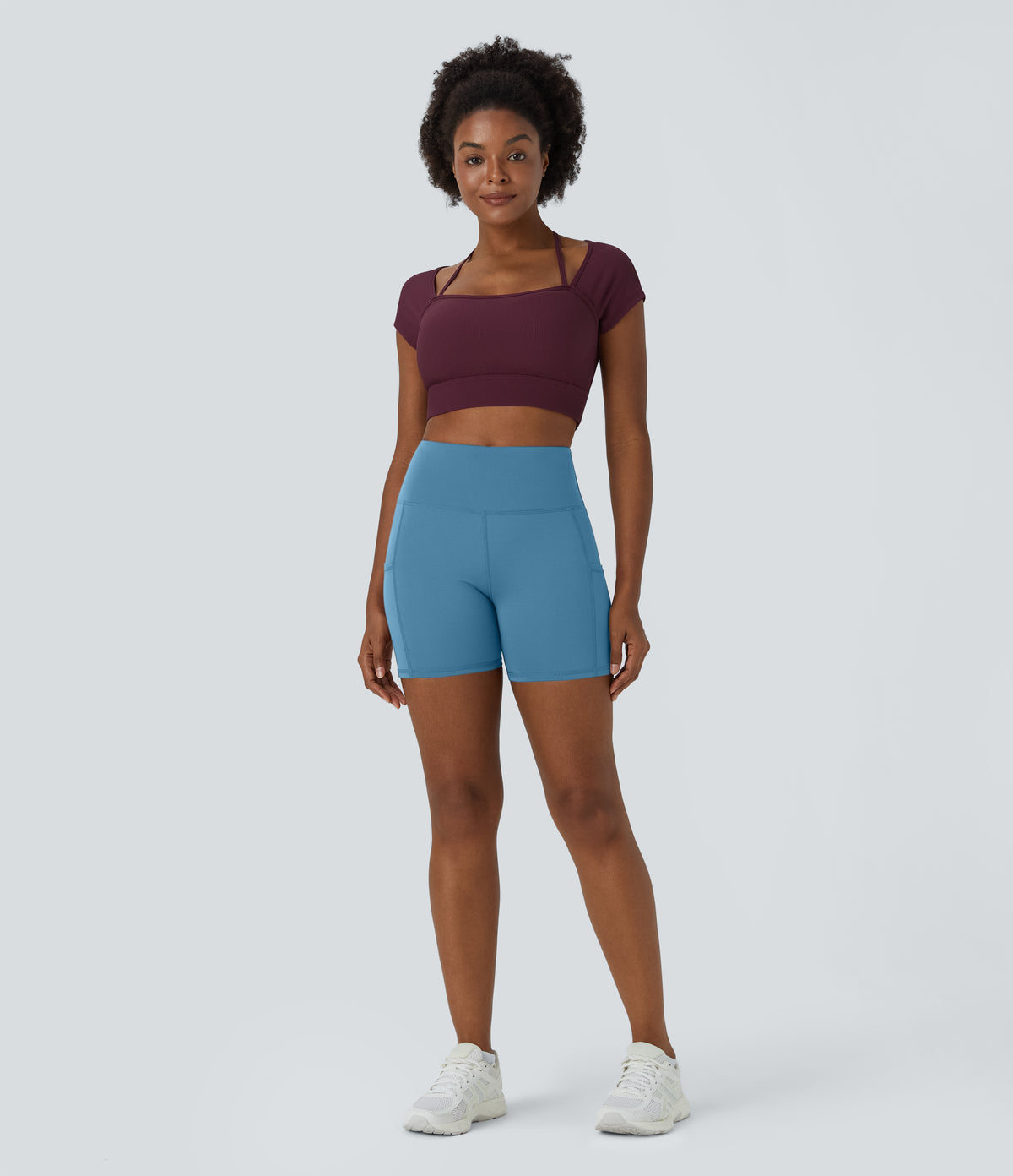 Fern Biker Short — Light Azure
