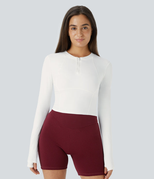 Aveline Zip Top — White