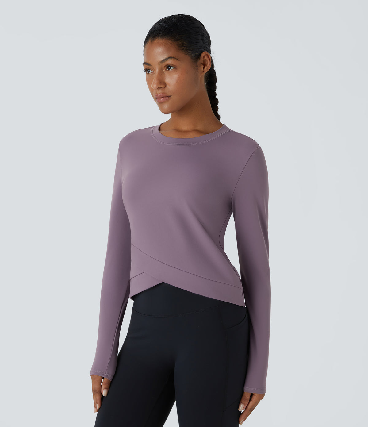 Cora Crop Top — Tulip Purple