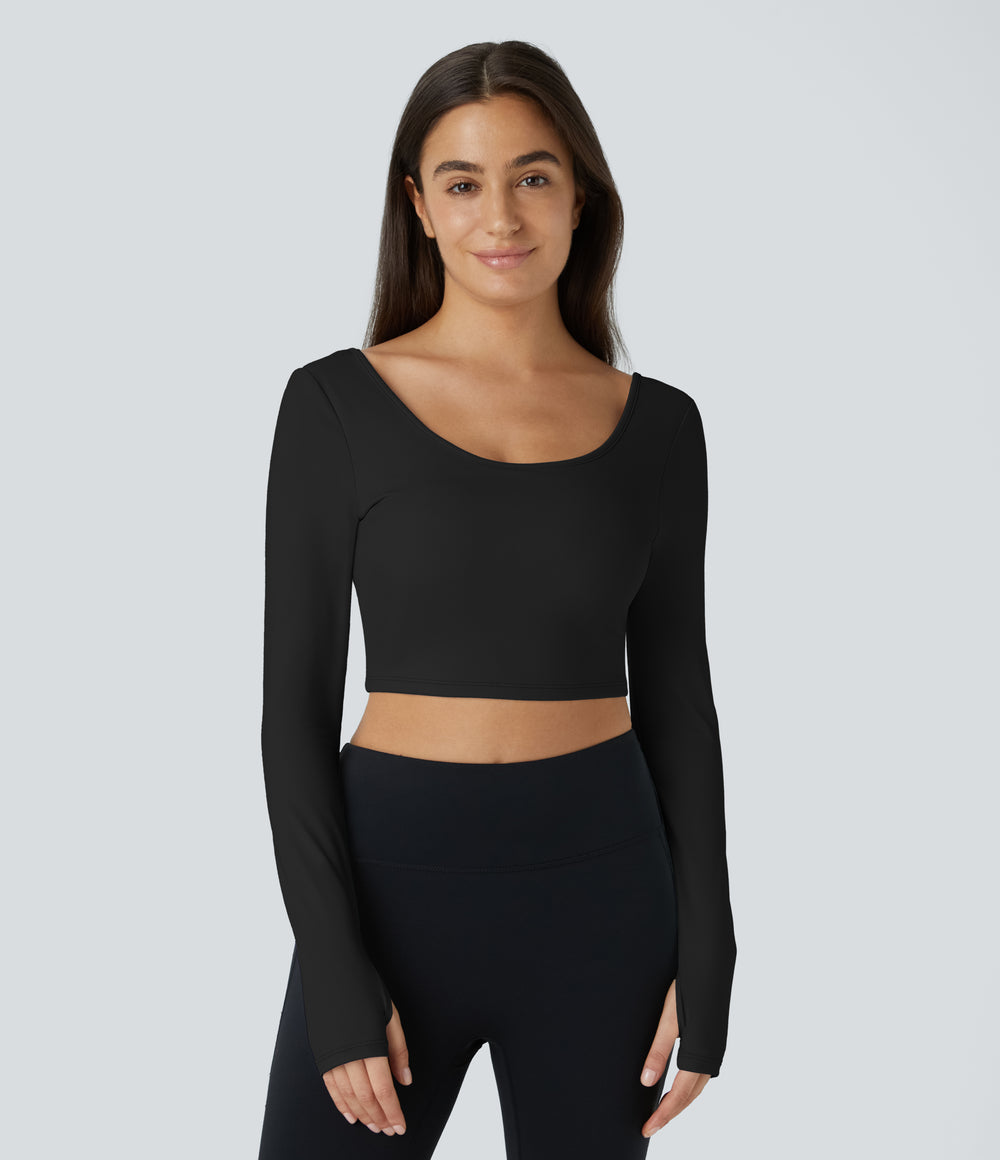 Seren Long-Sleeve Top — Black