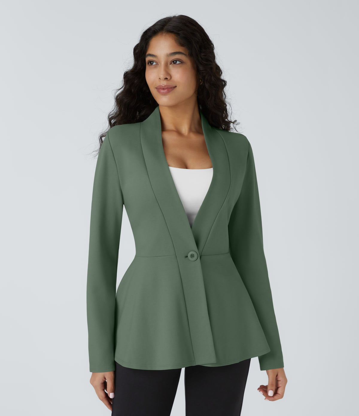 Junia Blazer — Bean Green