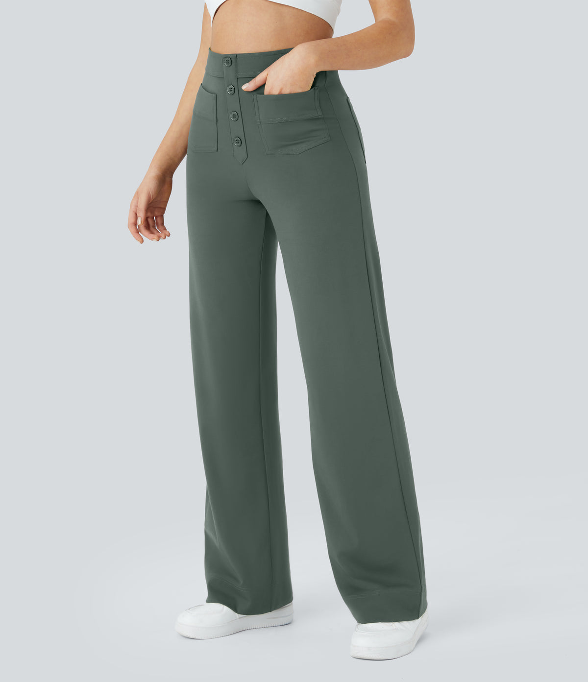 Isolde Pants — Deep Aquamarine
