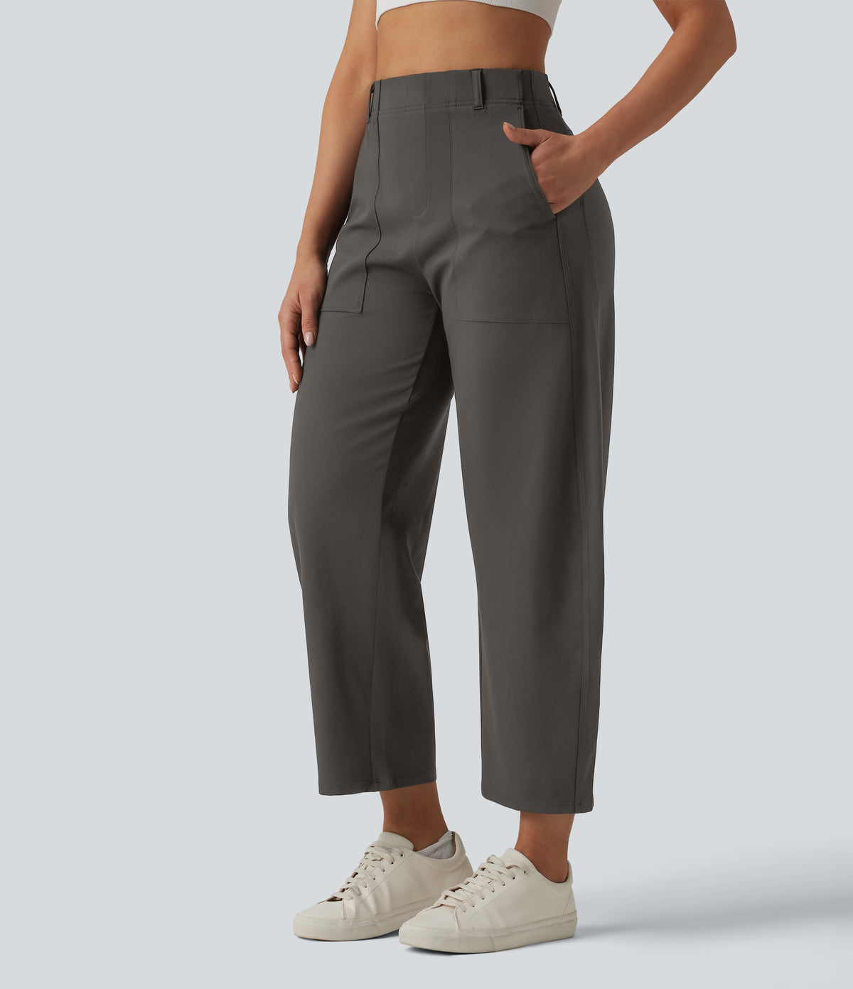 Leonie Pants — Deep Red Grey