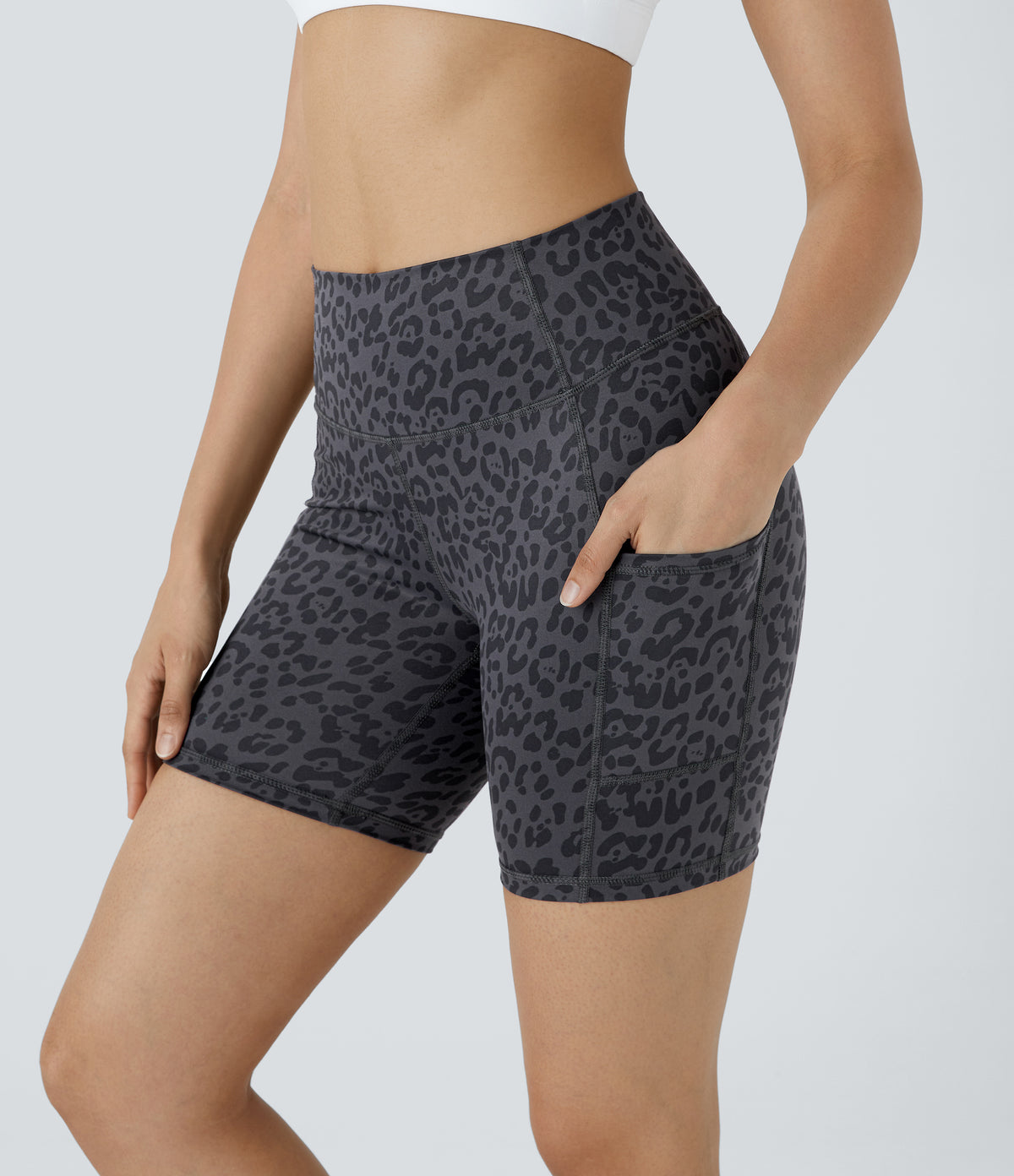 Dahlia Biker Short — Green Camo