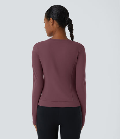 Cora Crop Top — Red Mahogany