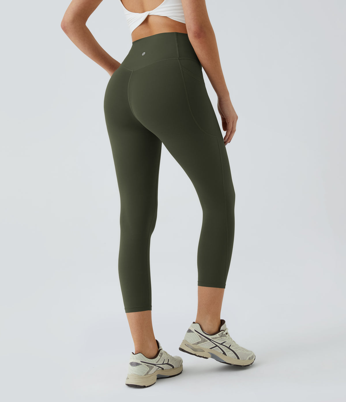Rhea Capri Legging — Deep Woodland Green