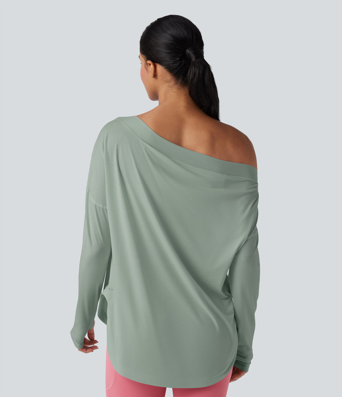 Isadora Long-Sleeve Top — Iceberg Green