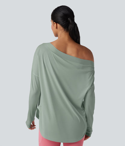 Isadora Long-Sleeve Top — Iceberg Green