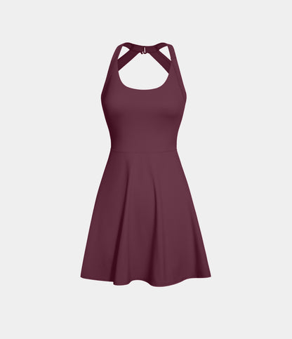 Magnolia Dress — Deep Tea Brown
