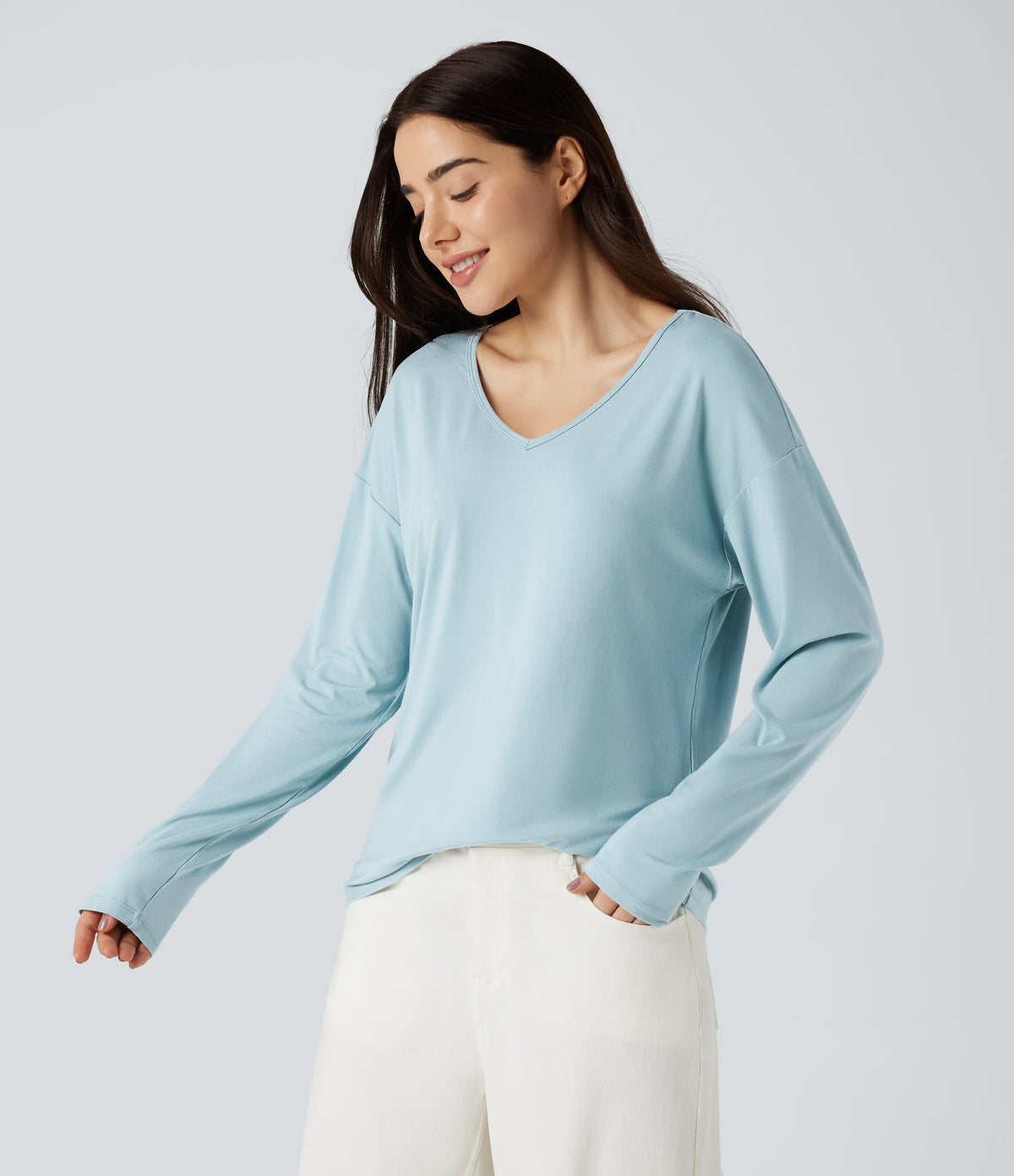 Mira Long-Sleeve Top — Corydalis Blue