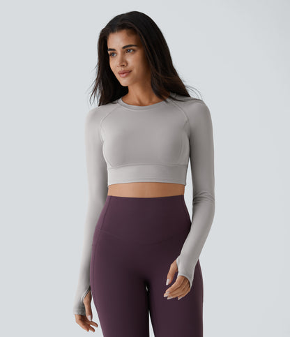 Sora Crop Top — Maroon Banner