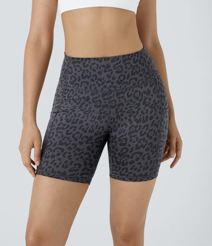 Dahlia Biker Short — Green Camo