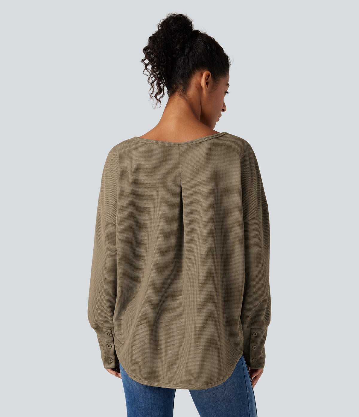 Ember Long-Sleeve Top — Khaki Brown