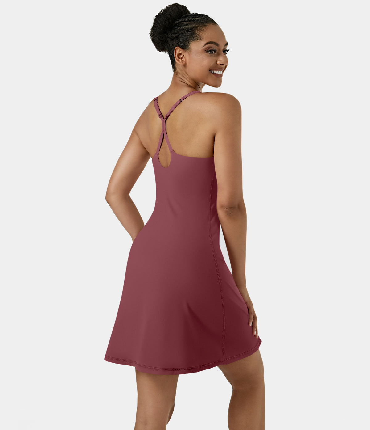 Aura Dress — Cordovan