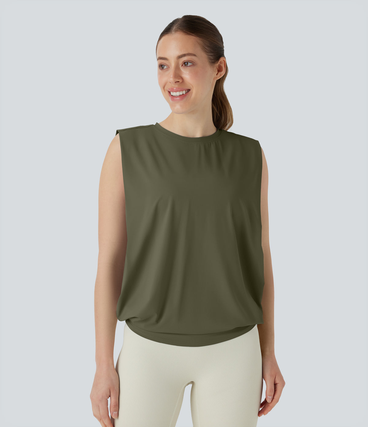 Lucia Tank — Grass Grey Green