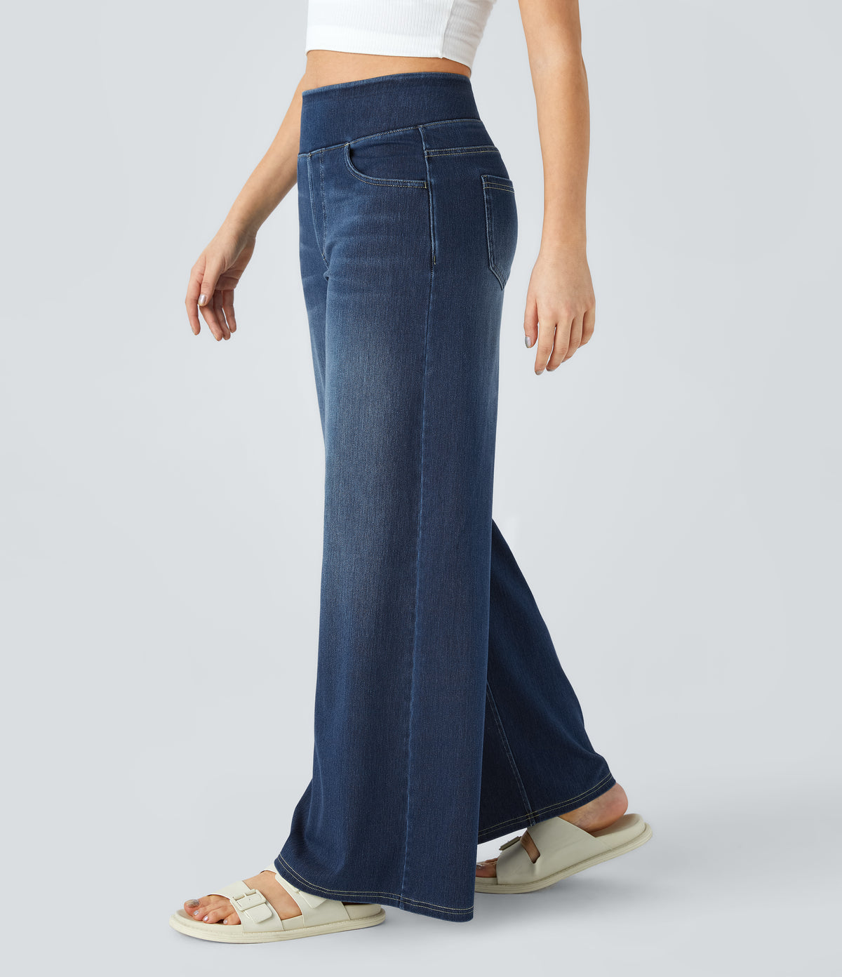 Calista Jeans — Frost Blue Denim