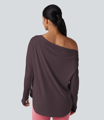 Isadora Long-Sleeve Top — Night's Purple
