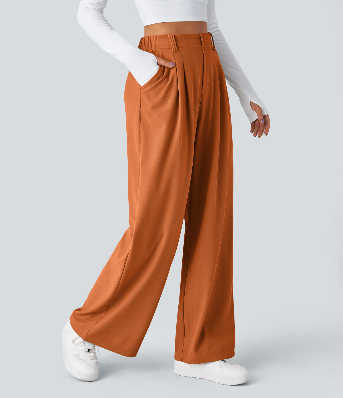 Aurora Pants — Apricot Orange
