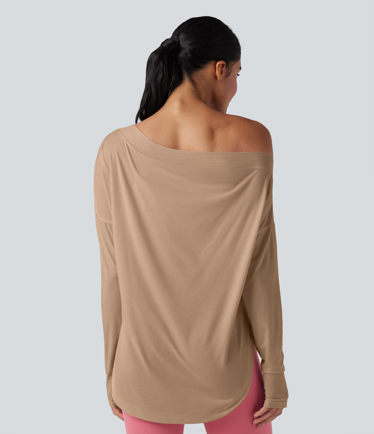 Isadora Long-Sleeve Top — Praline