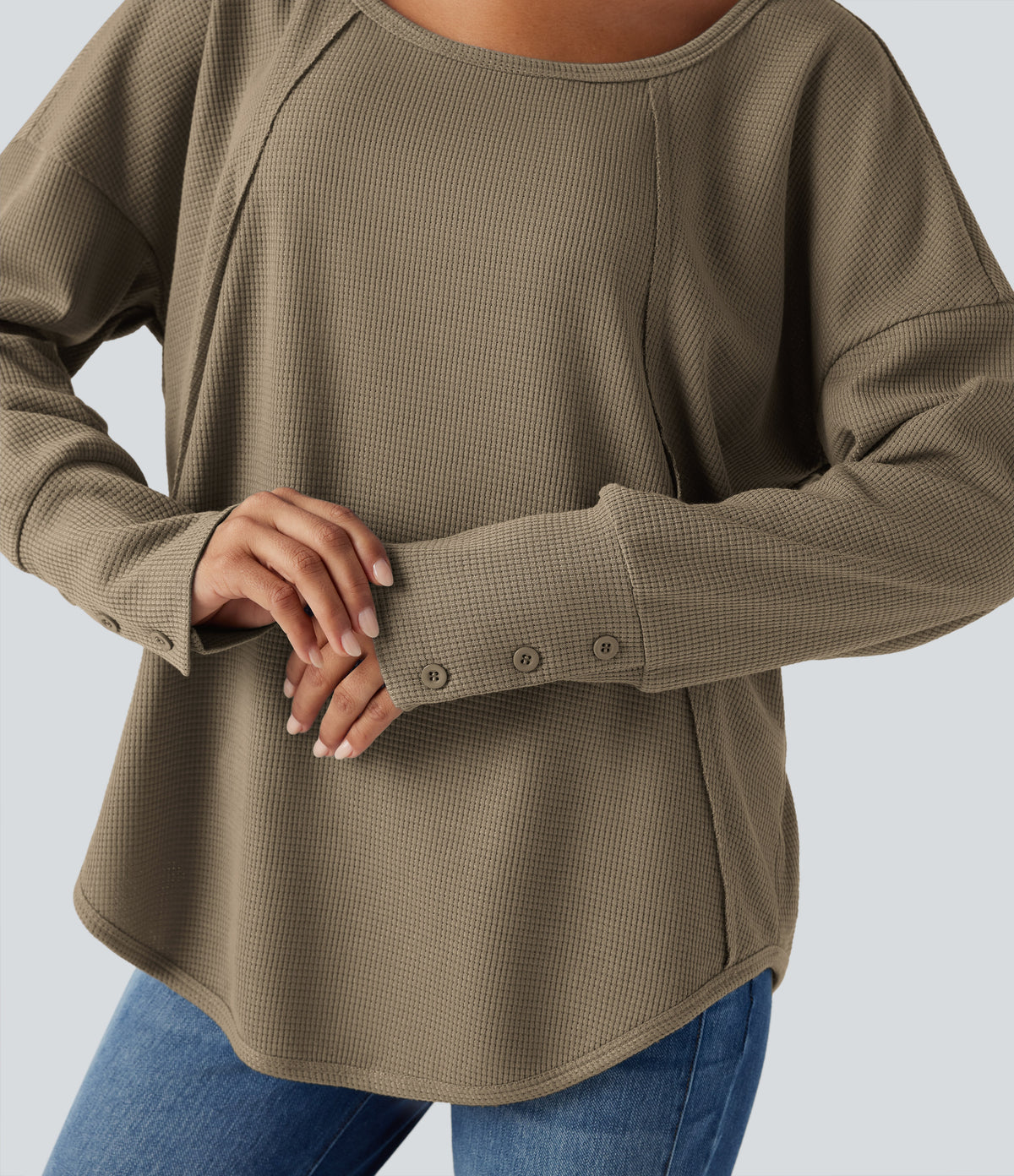 Ember Long-Sleeve Top — Khaki Brown