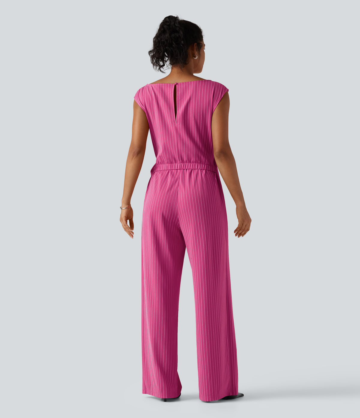 Rosalind Jumpsuit — Fuchsia Stripe Bloom