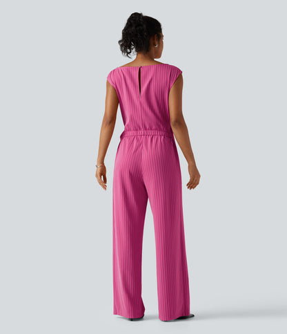 Rosalind Jumpsuit — Fuchsia Stripe Bloom