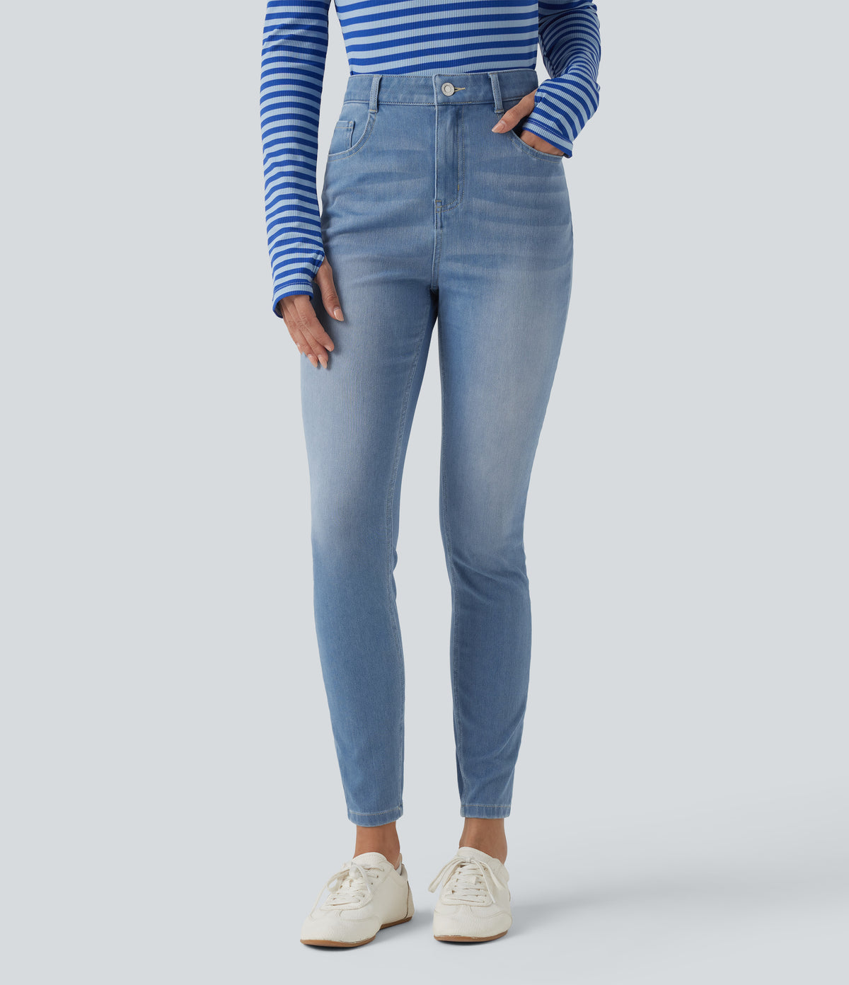 Odessa Jeans — Powder Blue Denim