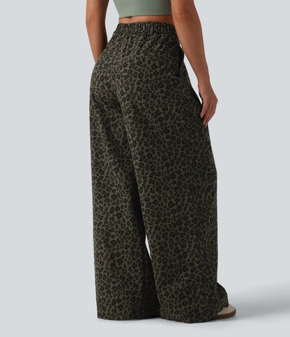 Freya Pants — Olive Leopard