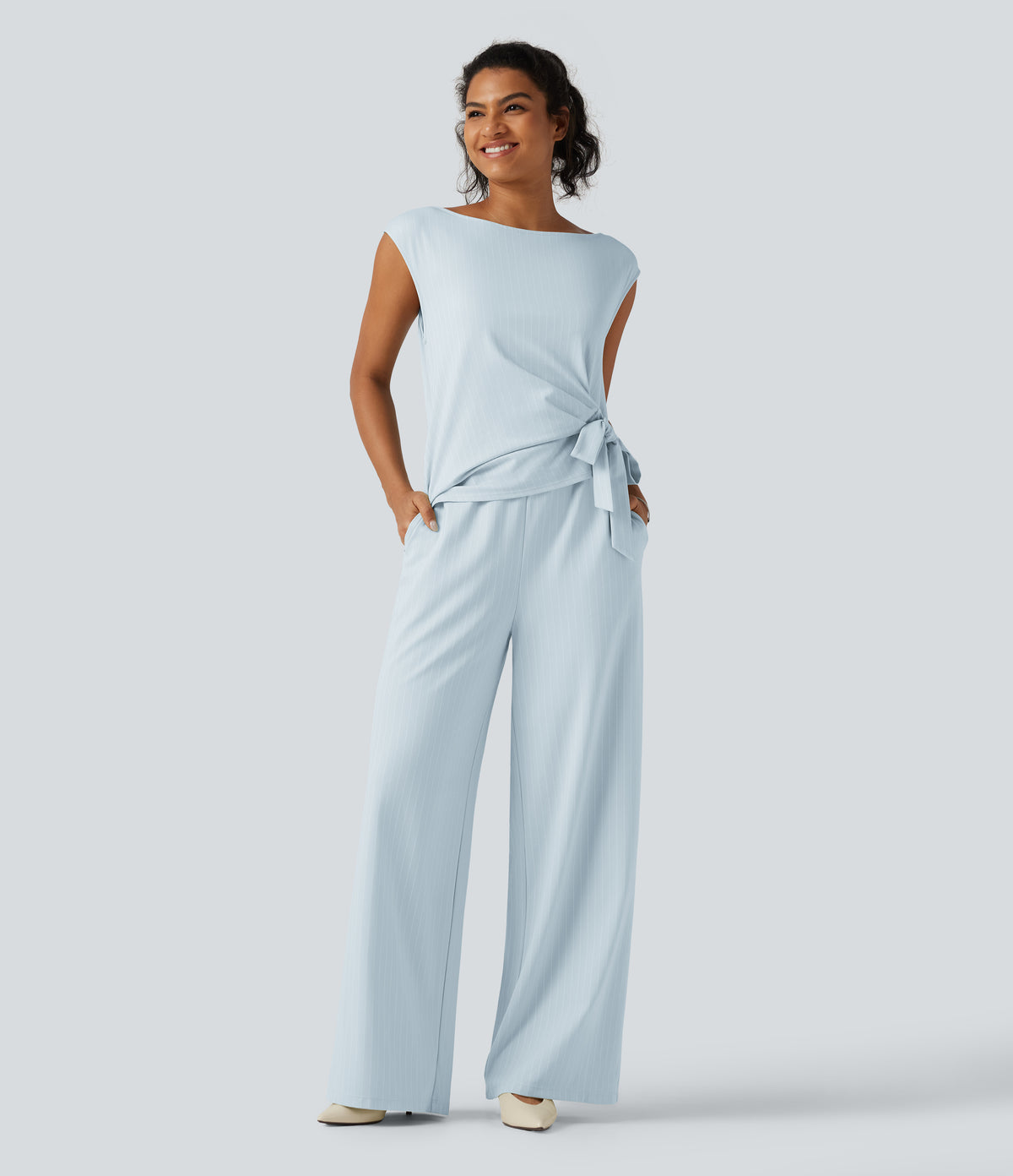 Rosalind Jumpsuit — Frosted Breeze Blue