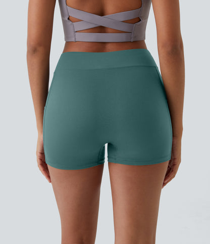 Hazel Biker Short — Rock Cyan Blue