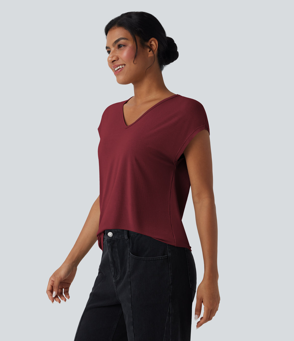 Oona T-Shirt — New Maroon