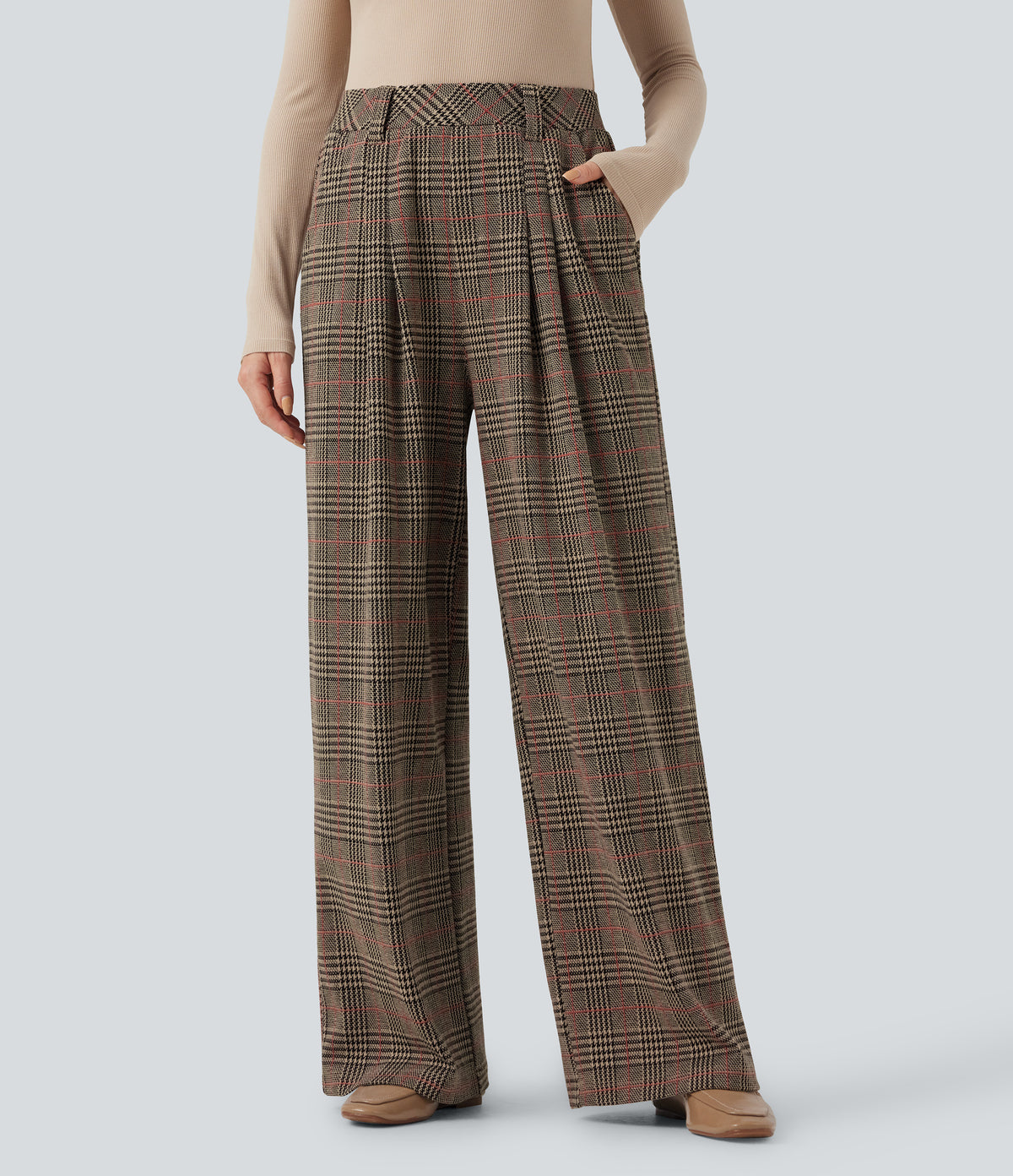 Lucille Pants — Desert Houndstooth Pattern