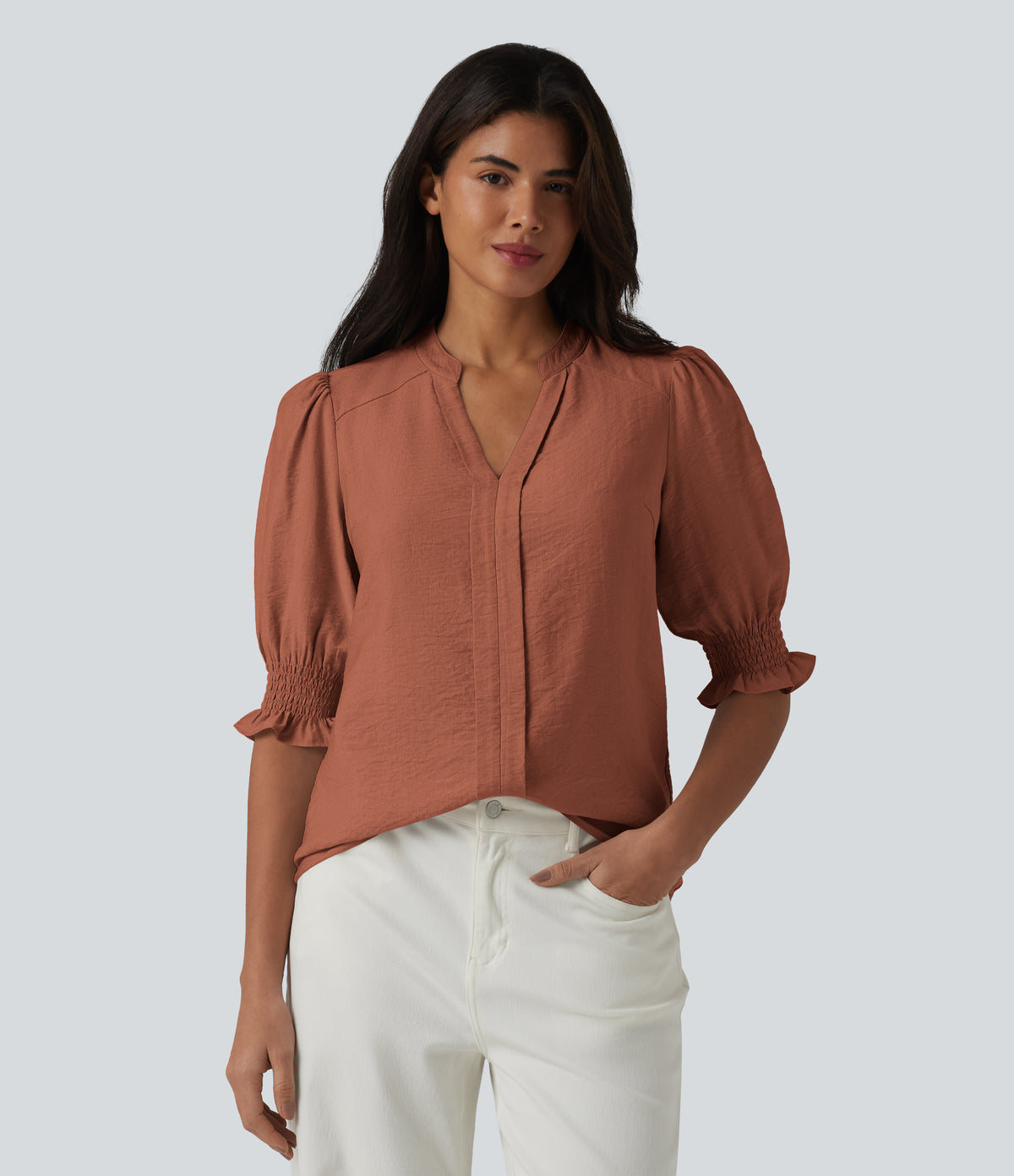Imogen Blouse — Rust