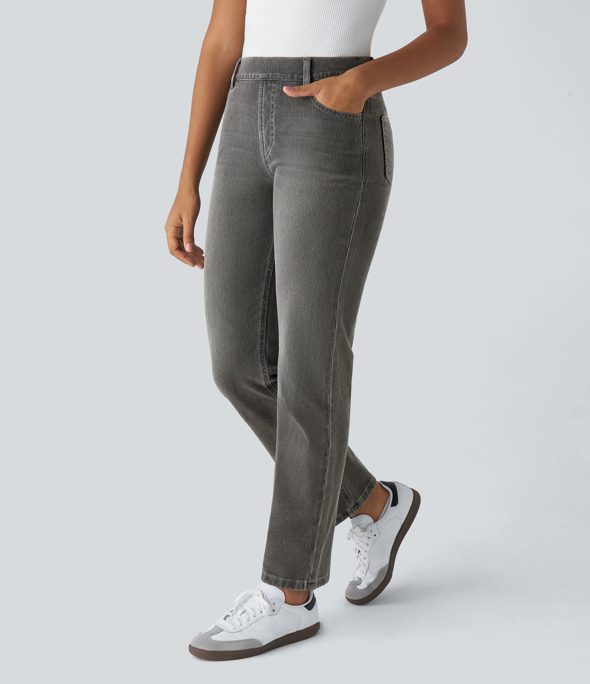 Cleo Jeans — Dirty Black Denim