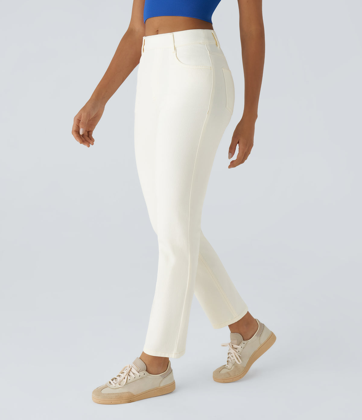 Cleo Jeans — Beige Denim