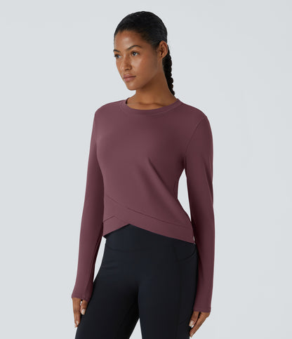 Cora Crop Top — Red Mahogany