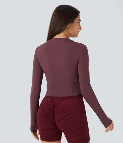 Aveline Zip Top — Steel Gray