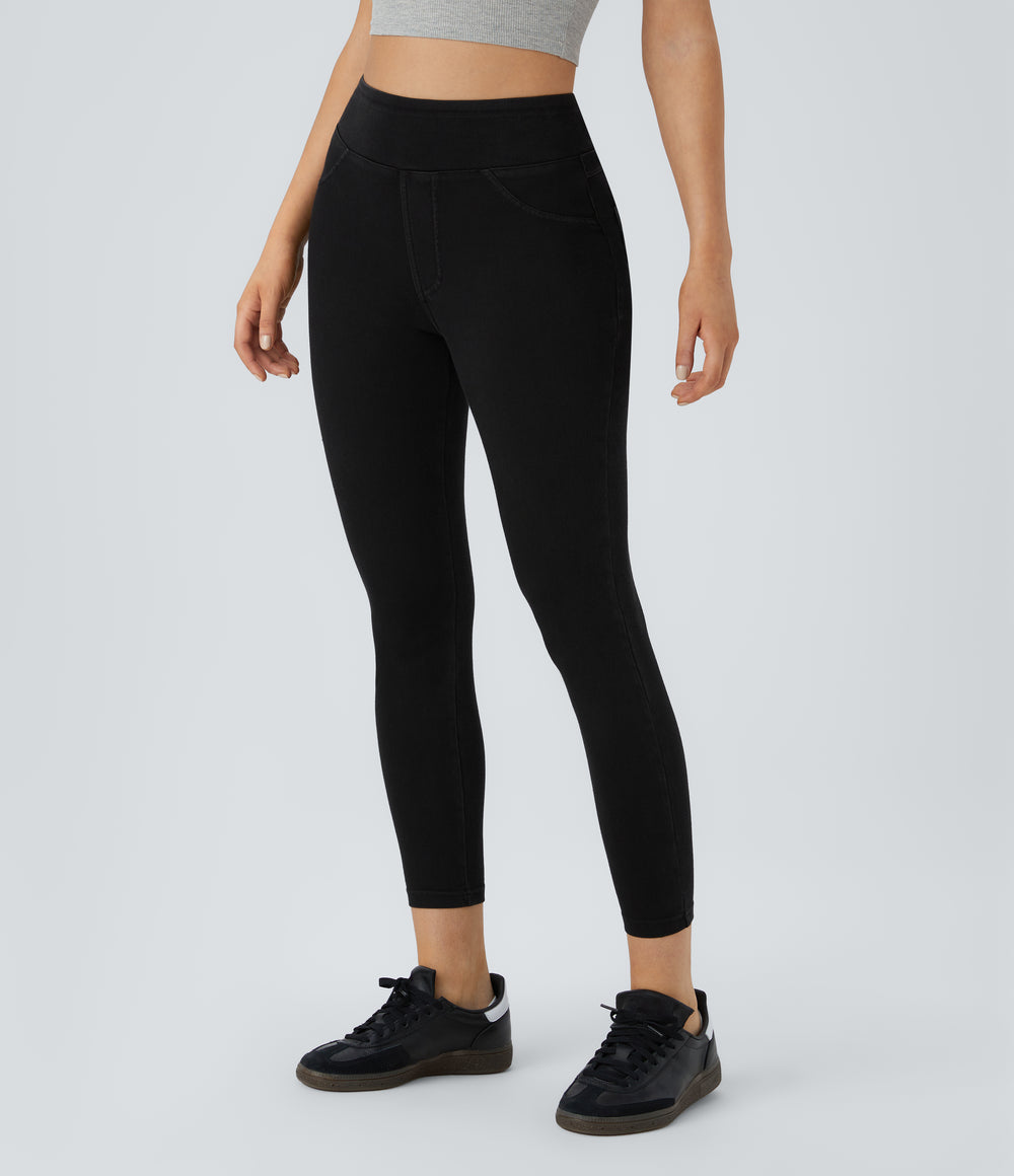 Livia Legging — Black Denim