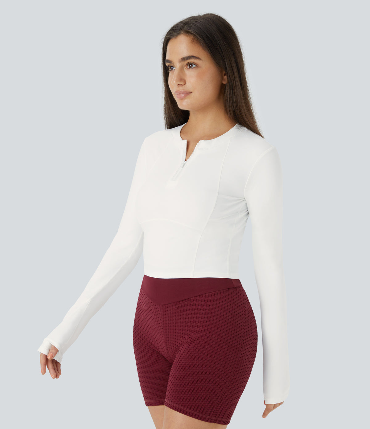 Aveline Zip Top — White
