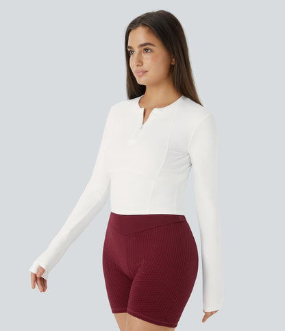 Aveline Zip Top — White