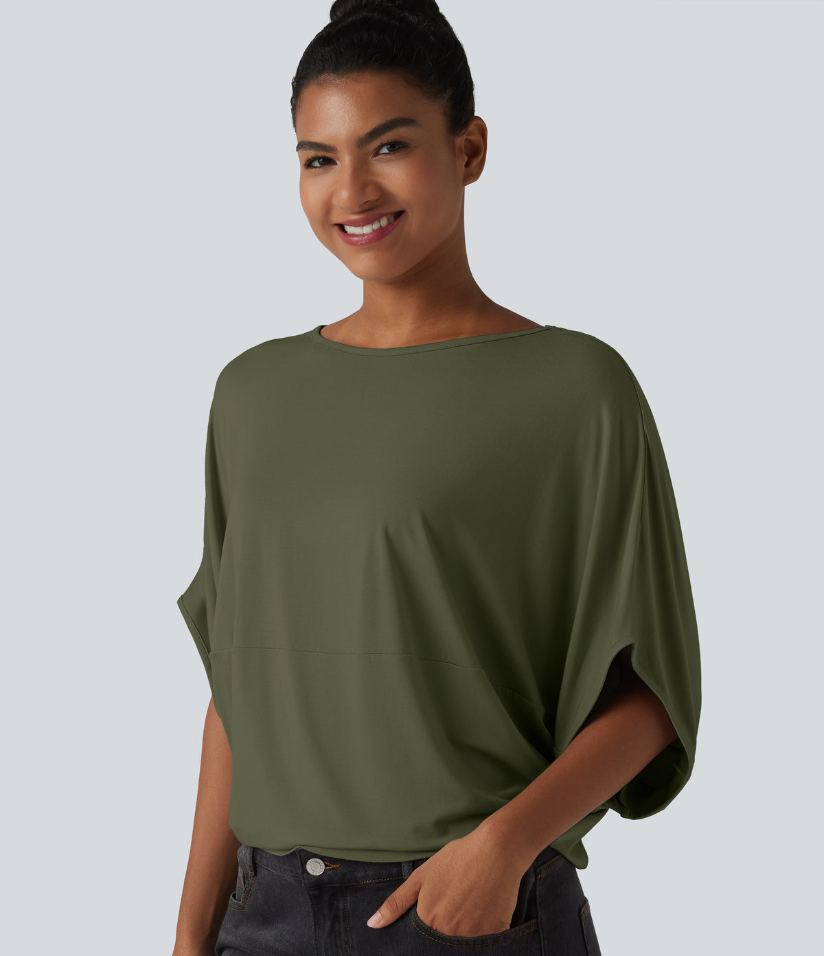 Indira Top — Hazel Mist Green