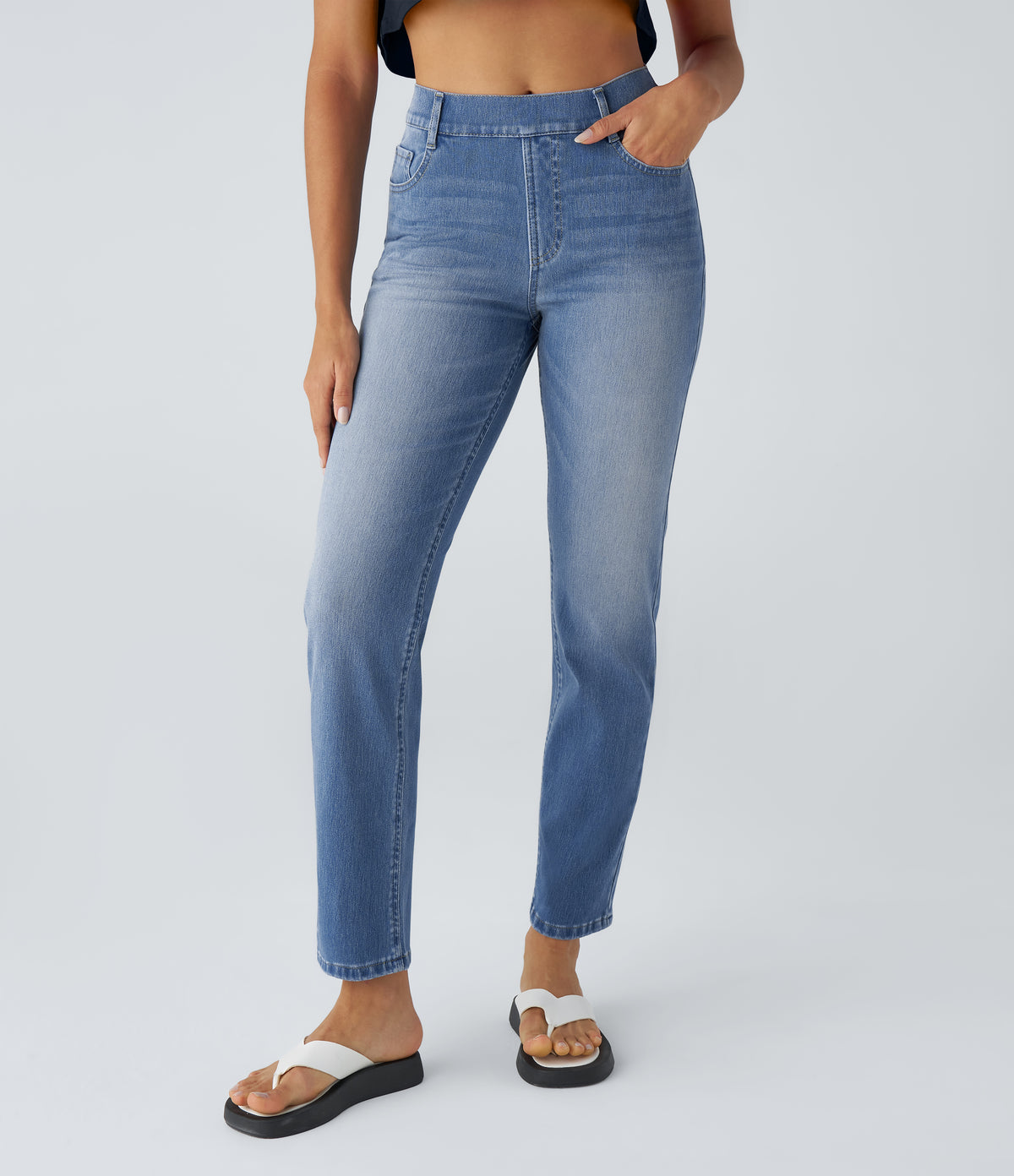 Cleo Jeans — Sea Blue Denim